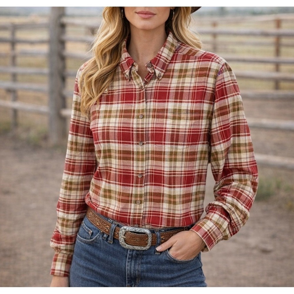 Rockies Women's Plaid Shirt L/XL